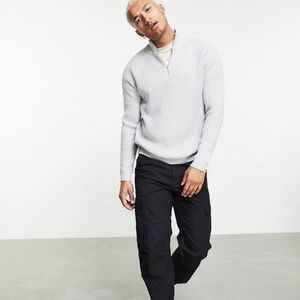 NWOT Asos 1/4 zip ribber mockneck pullover sweater